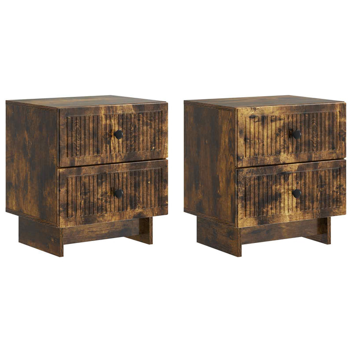 Natskab 2 stk. Røget eg 43 x 34,5 x 47,5 cm Konstrueret træ