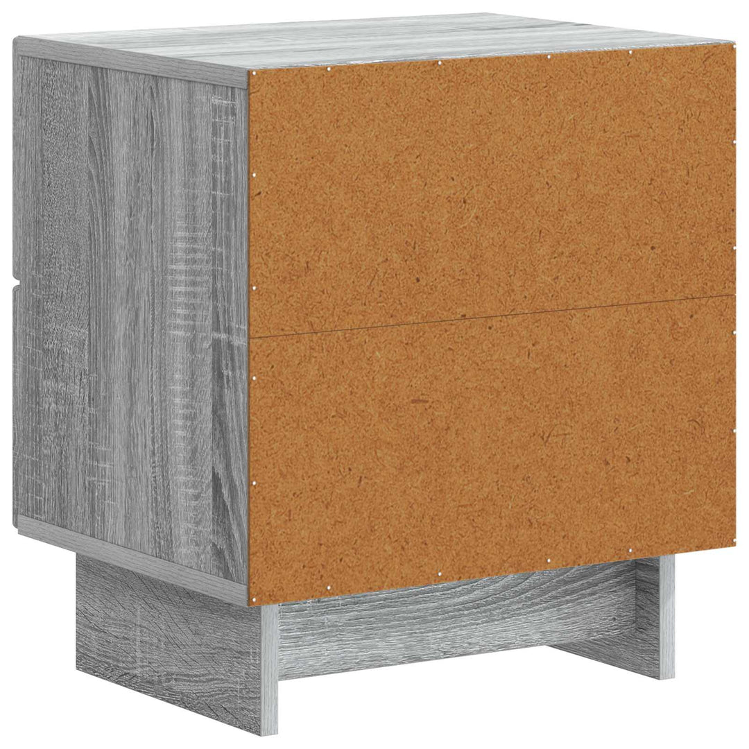 Natskab 2 pcs Grå sonoma-eg 43 x 34,5 x 47,5 cm Konstrueret træ