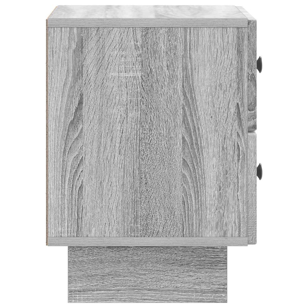 Natskab 2 pcs Grå sonoma-eg 43 x 34,5 x 47,5 cm Konstrueret træ