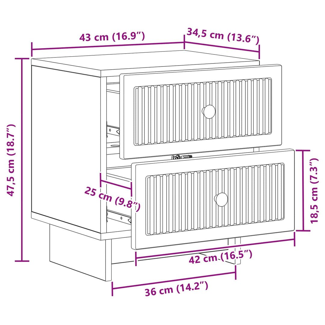 Natskab Gammelt træ 43 x 34,5 x 47,5 cm Konstrueret træ