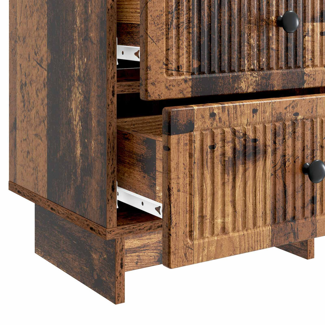 Natskab 2 pcs Gammelt træ 43 x 34,5 x 47,5 cm Konstrueret træ