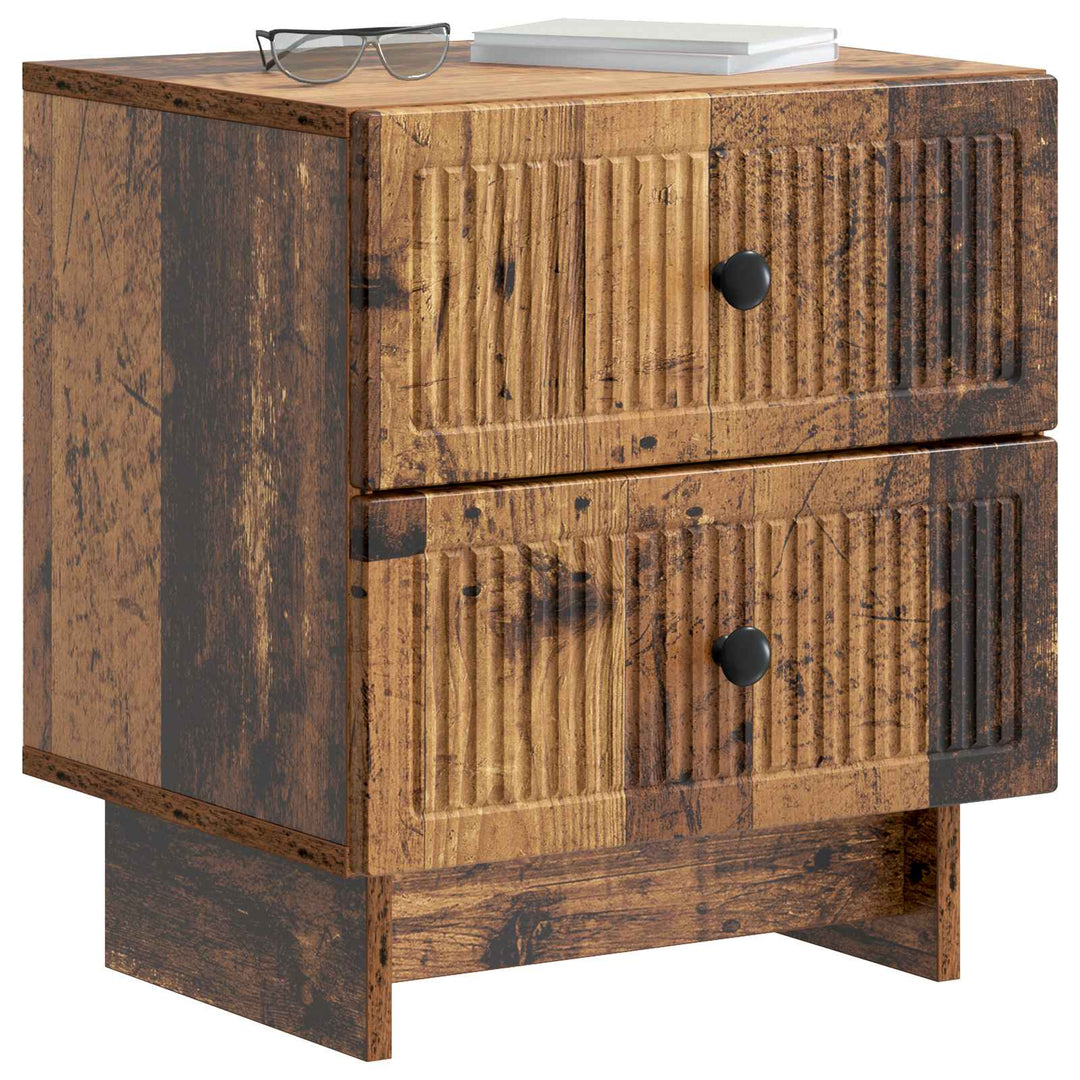 Natskab 2 pcs Gammelt træ 43 x 34,5 x 47,5 cm Konstrueret træ