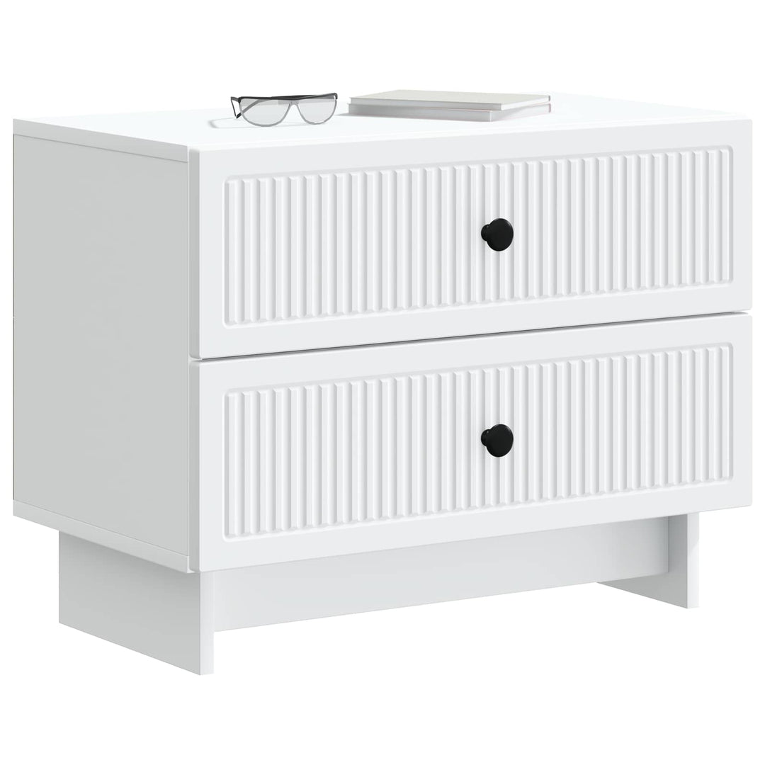 Natskab med skuffe Hvid 62 x 34,5 x 47,5 cm Konstrueret træ
