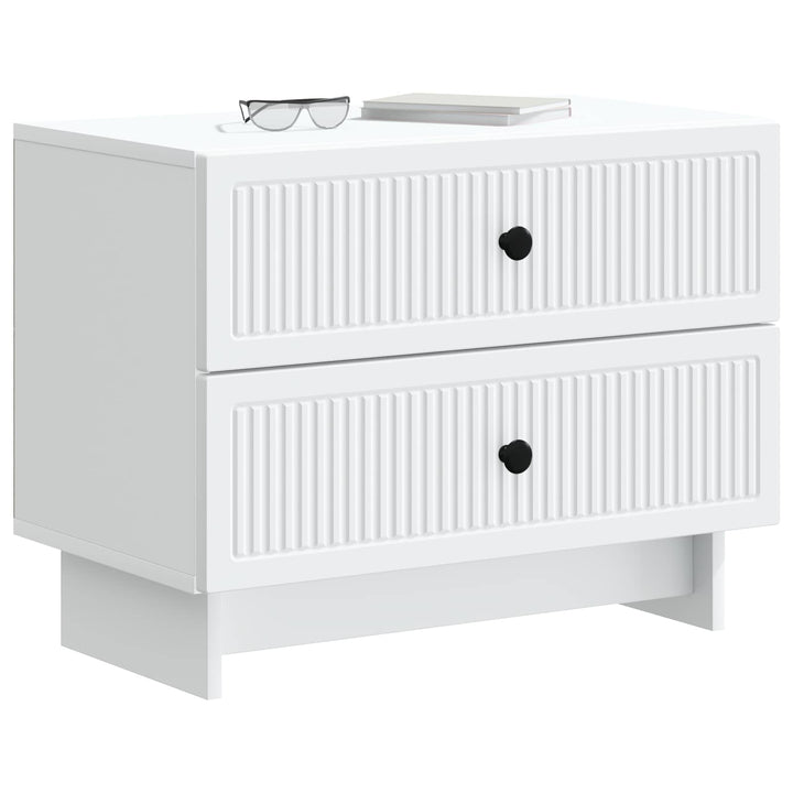 Natskab med skuffe Hvid 62 x 34,5 x 47,5 cm Konstrueret træ