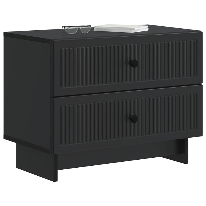Natskab med skuffe Sort 62 x 34,5 x 47,5 cm Konstrueret træ