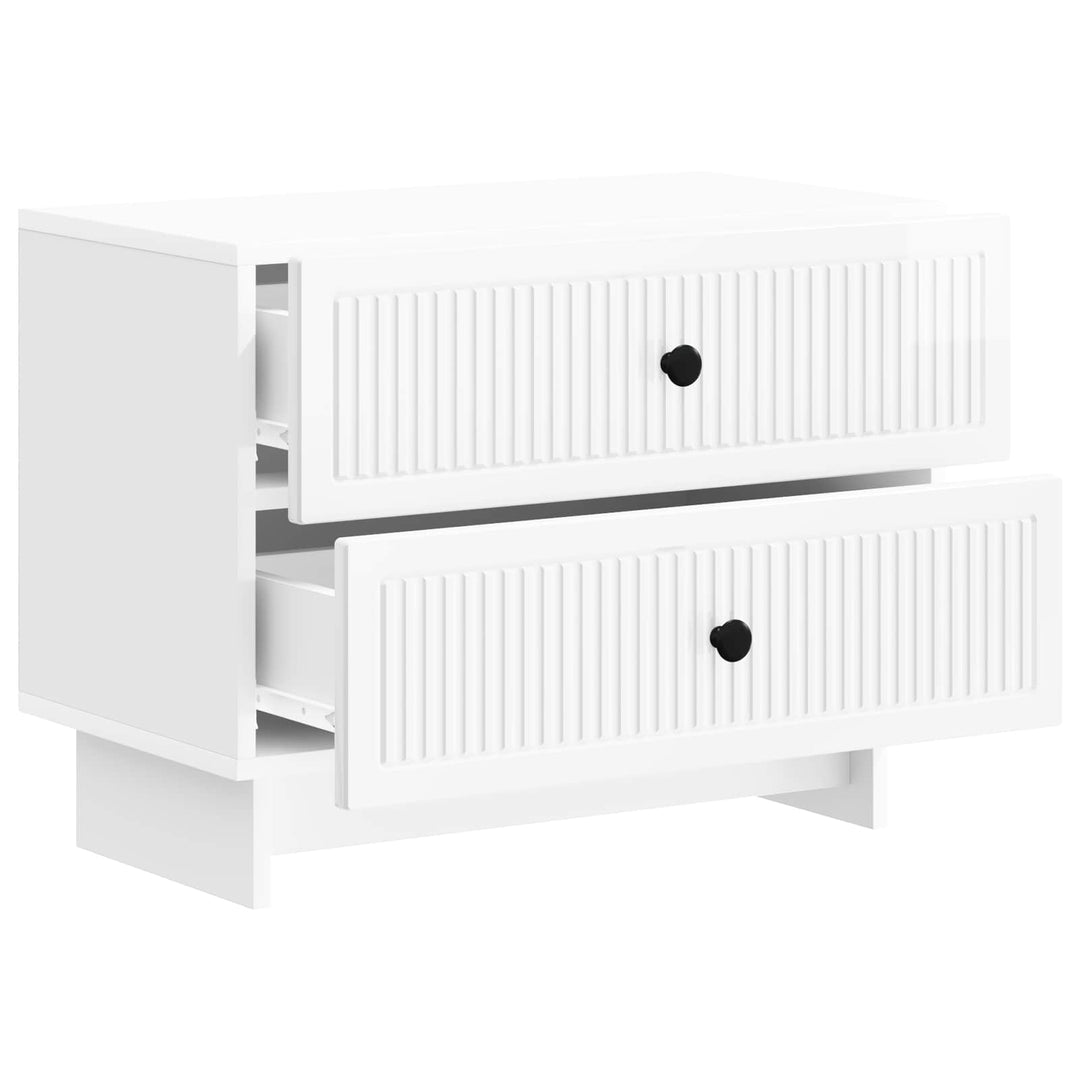 Natskab Hvid højglans 62 x 34,5 x 47,5 cm Konstrueret træ