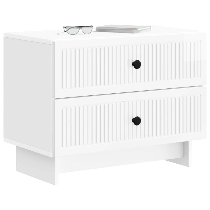 Natskab Hvid højglans 62 x 34,5 x 47,5 cm Konstrueret træ