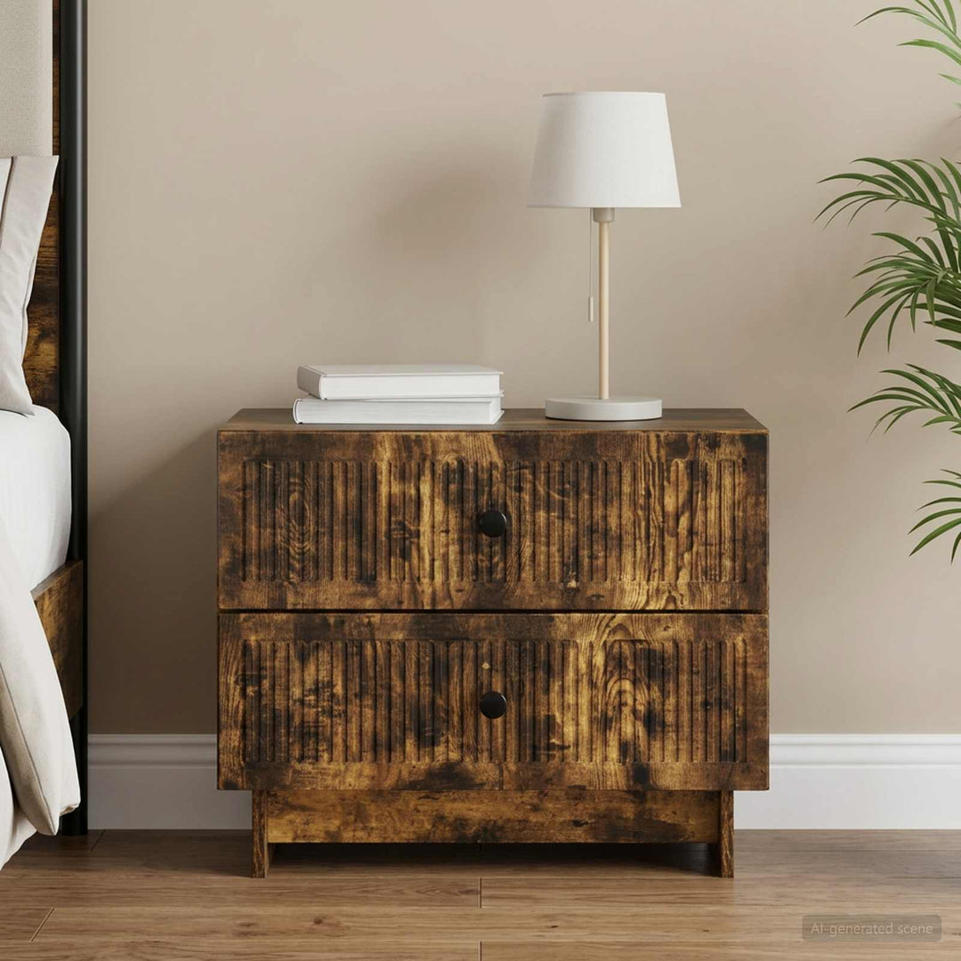 Natskab Røget eg 62 x 34,5 x 47,5 cm Konstrueret træ