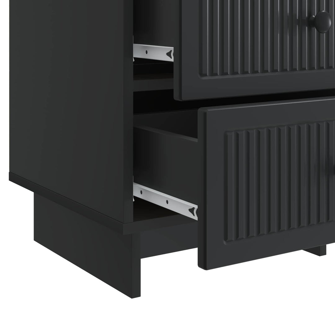 Natskab med skuffe Sort 43 x 41 x 66,5 cm Konstrueret træ