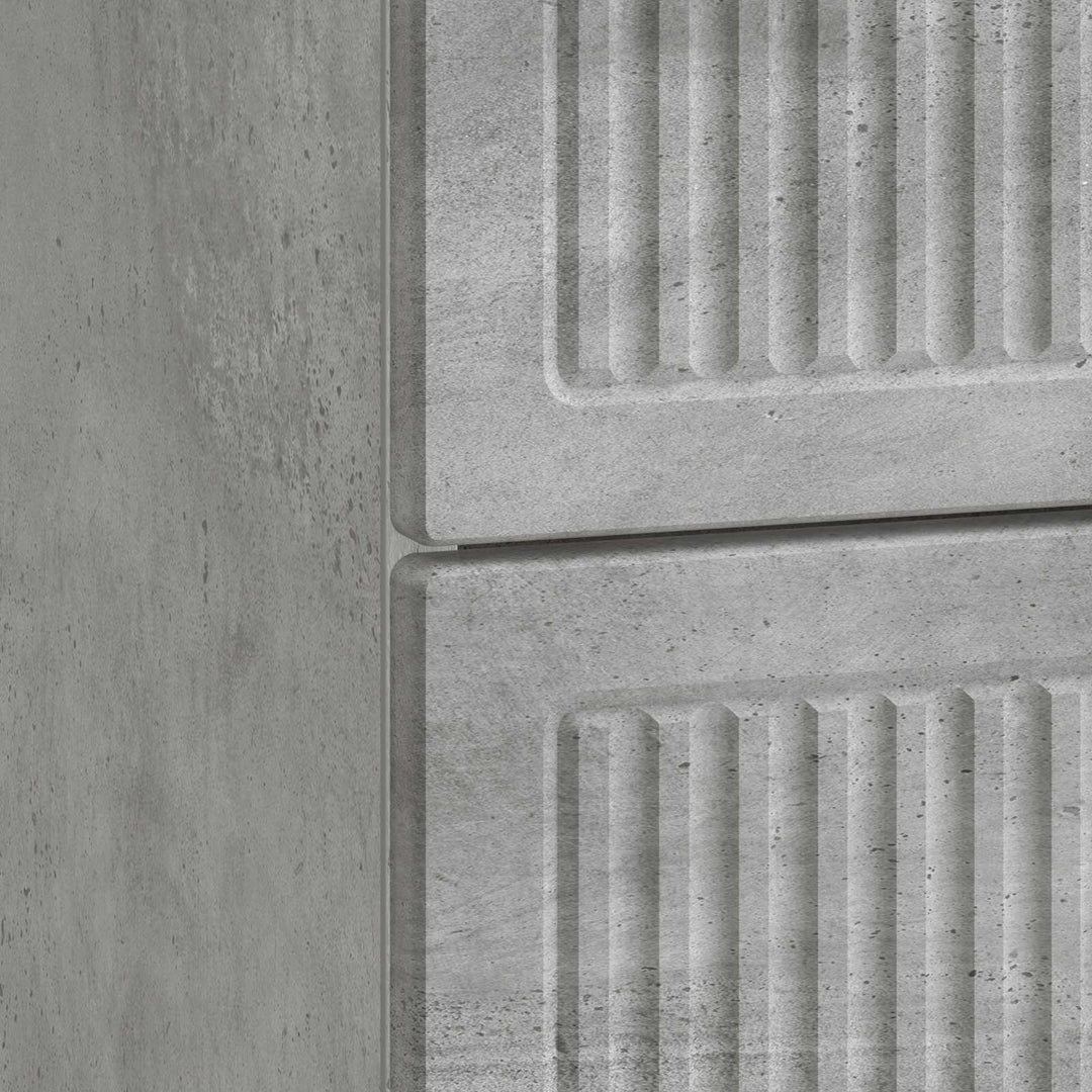 Natskab med skuffe Betongrå 43 x 41 x 66,5 cm Konstrueret træ