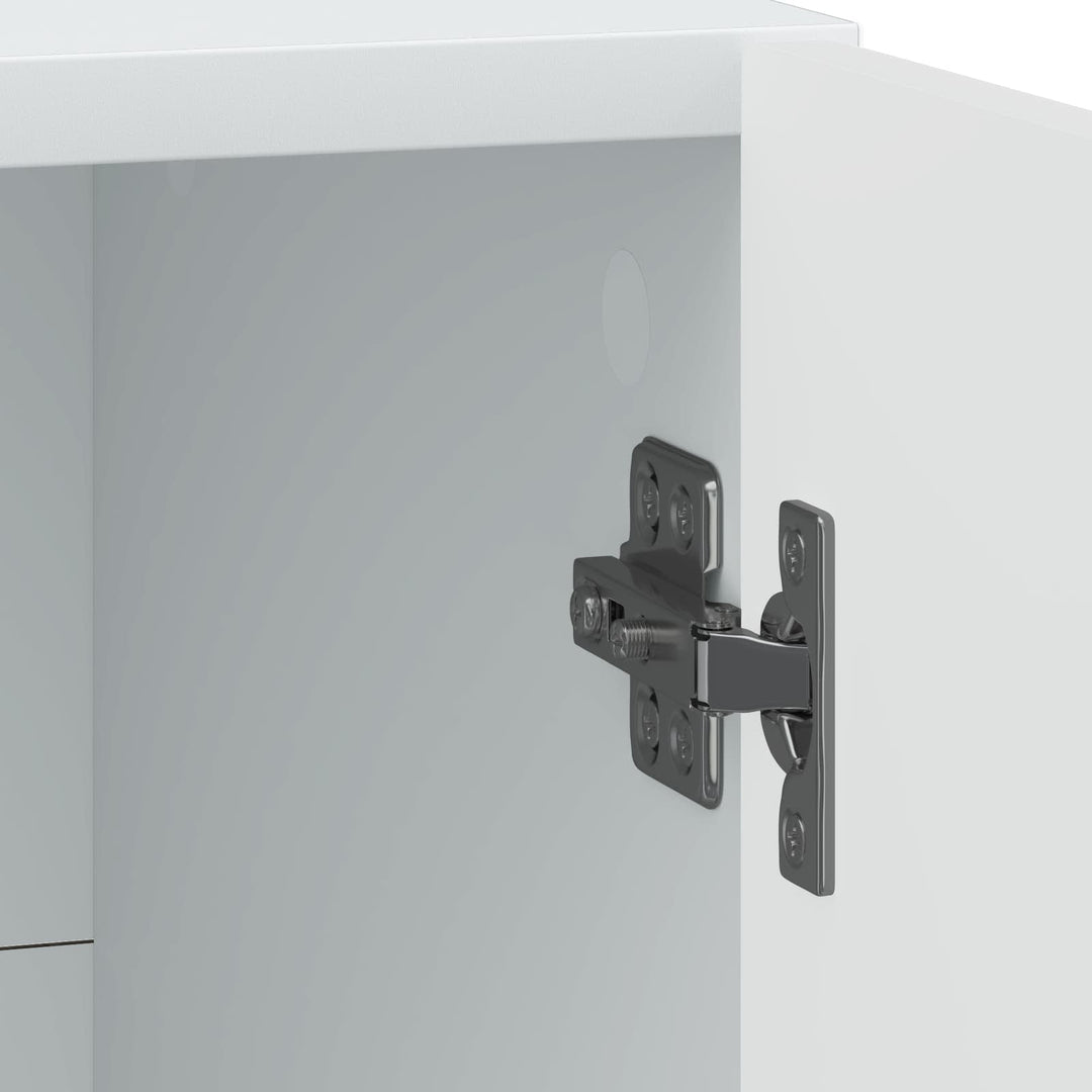 Natskab 2 pcs Hvid 43 x 34,5 x 50 cm Konstrueret træ