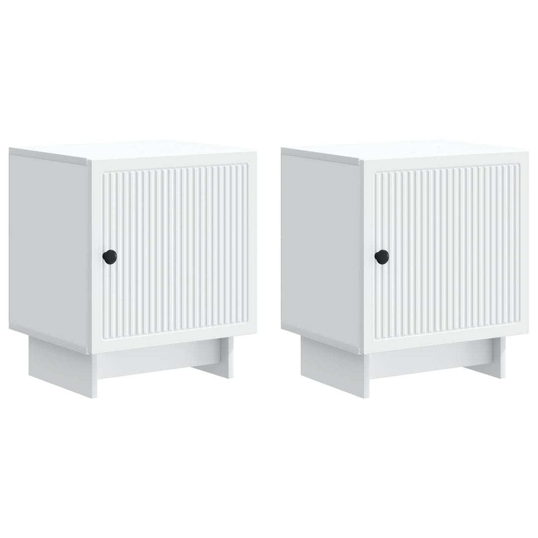 Natskab 2 pcs Hvid 43 x 34,5 x 50 cm Konstrueret træ