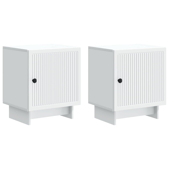 Natskab 2 pcs Hvid 43 x 34,5 x 50 cm Konstrueret træ