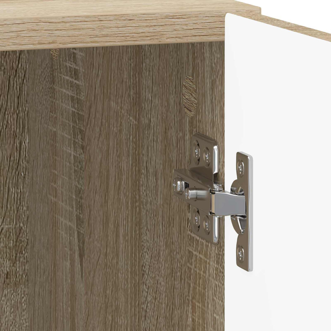 Natskab 2 pcs Sonoma-eg 43 x 34,5 x 50 cm Konstrueret træ