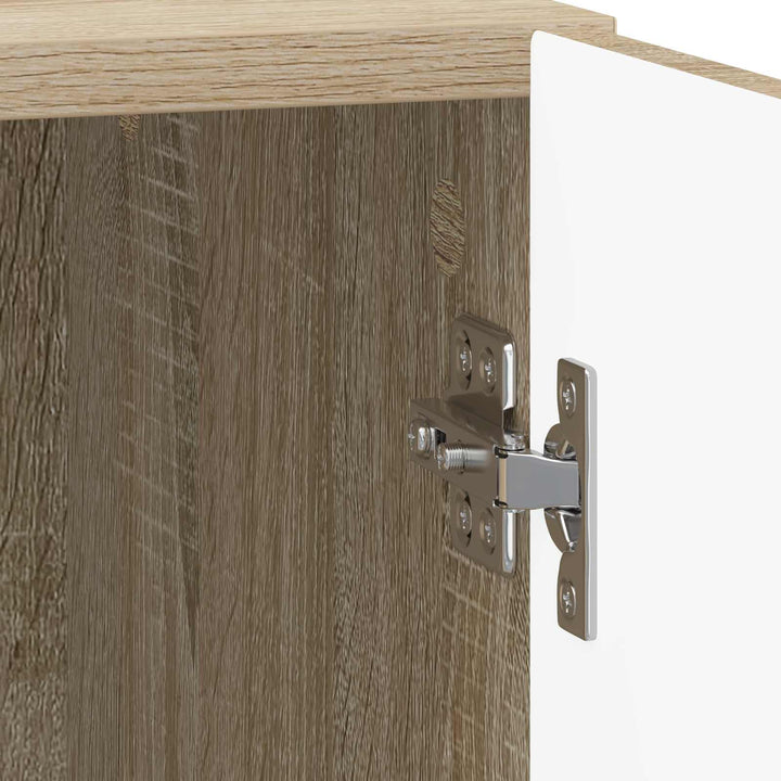 Natskab 2 pcs Sonoma-eg 43 x 34,5 x 50 cm Konstrueret træ