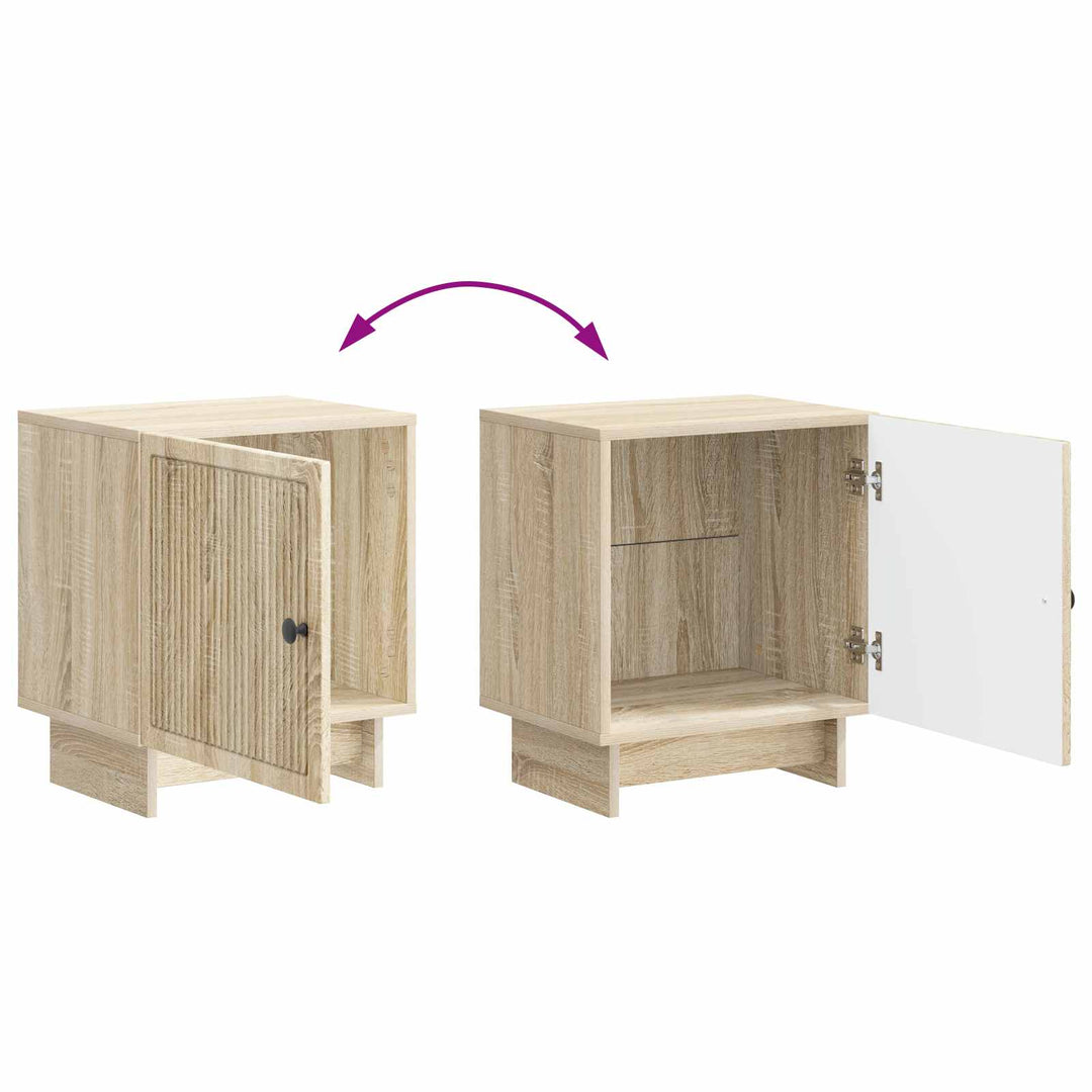 Natskab 2 pcs Sonoma-eg 43 x 34,5 x 50 cm Konstrueret træ