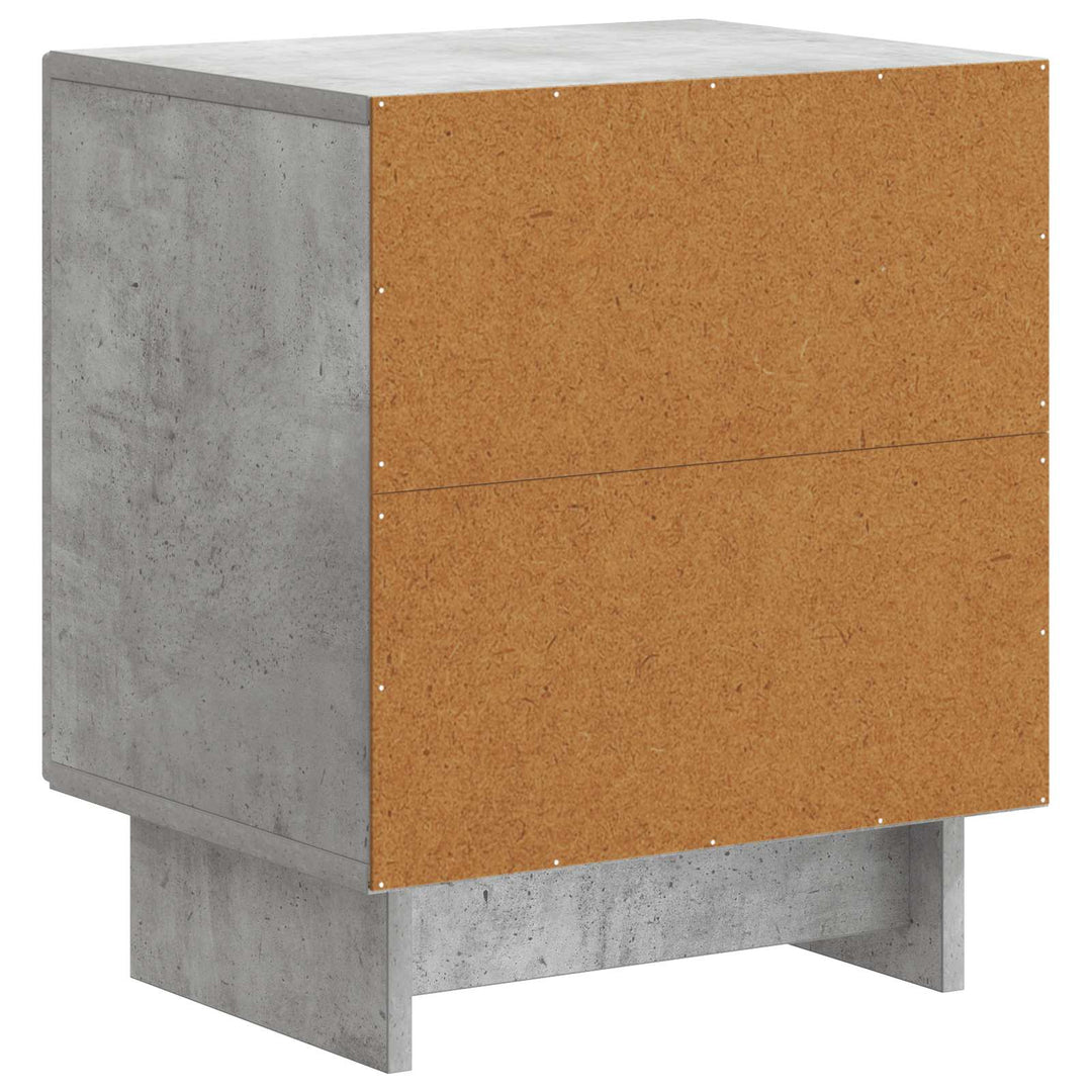 Natskab 2 pcs Betongrå 43 x 34,5 x 50 cm Konstrueret træ