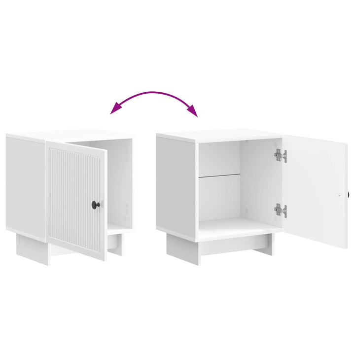 Natskab 2 pcs Hvid højglans 43 x 34,5 x 50 cm Konstrueret træ