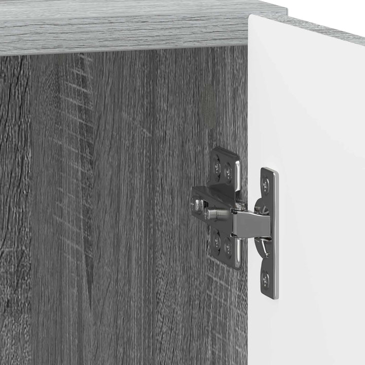 Natskab 2 pcs Grå sonoma-eg 43 x 34,5 x 50 cm Konstrueret træ