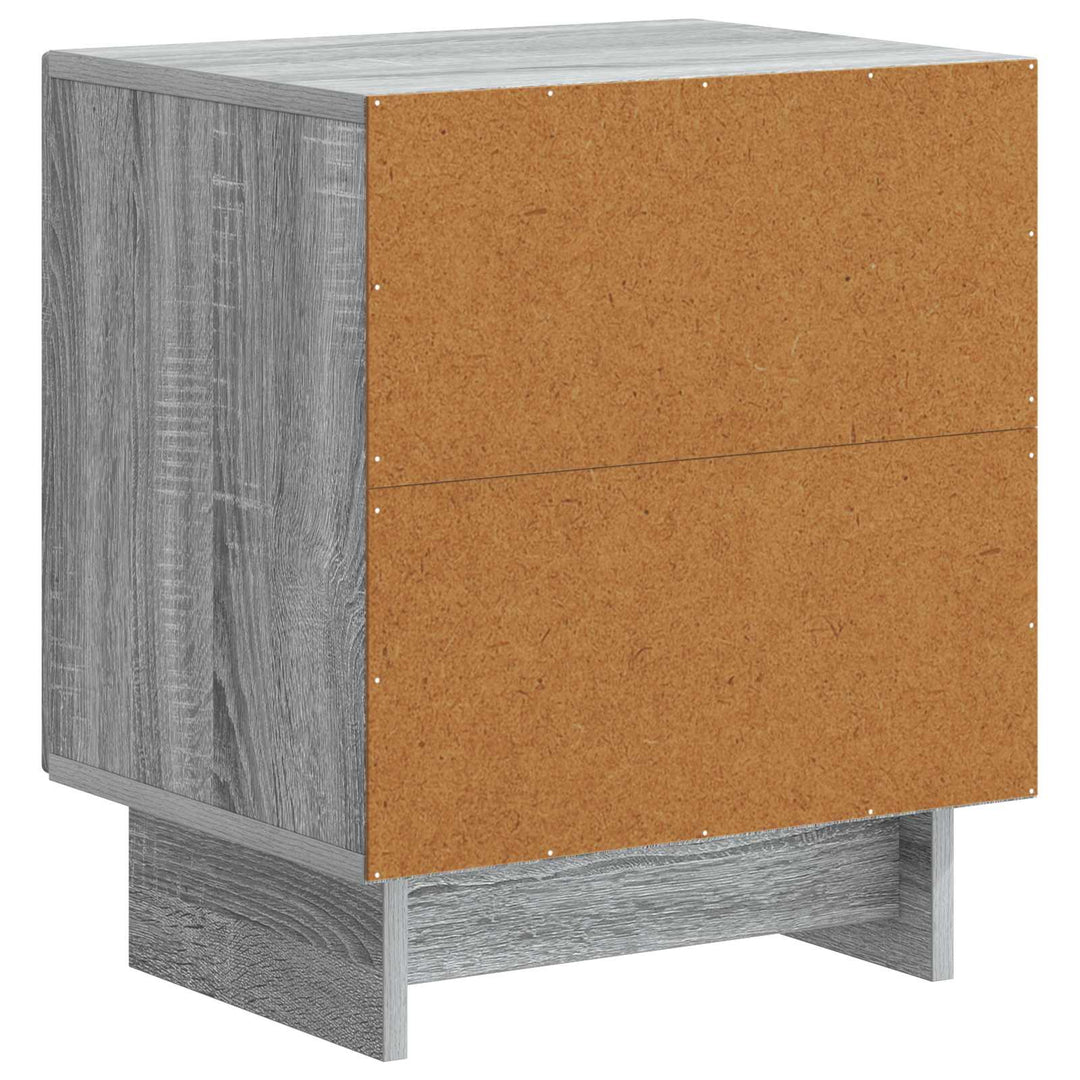Natskab 2 pcs Grå sonoma-eg 43 x 34,5 x 50 cm Konstrueret træ