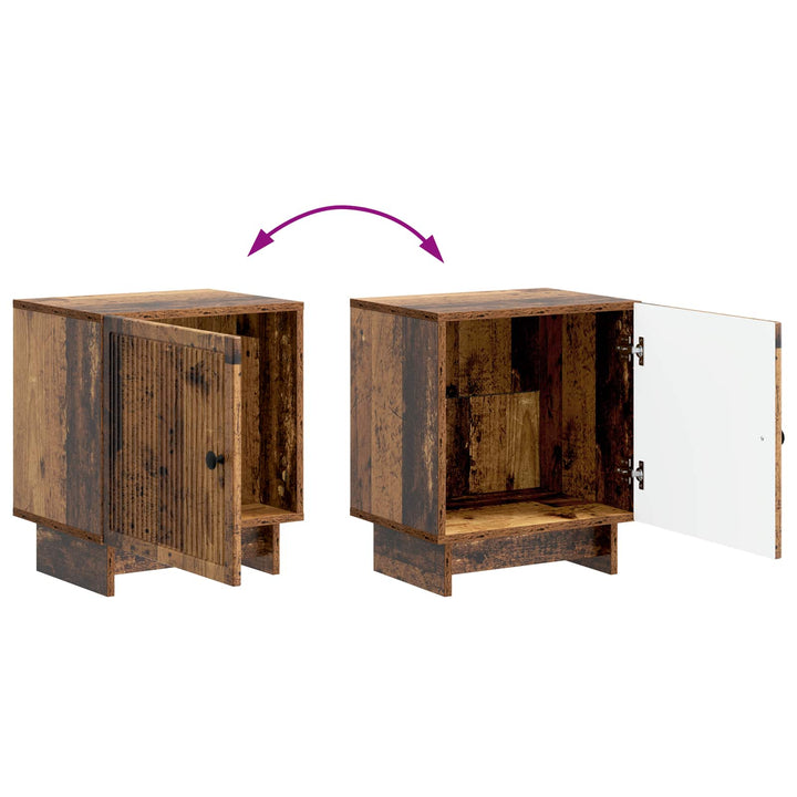Natskab 2 pcs Gammelt træ 43 x 34,5 x 50 cm Konstrueret træ