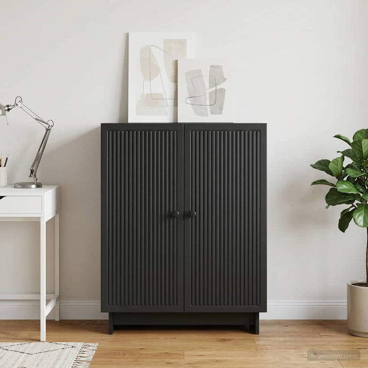 Sideboard Sort 66 x 34,5 x 90 cm Konstrueret træ
