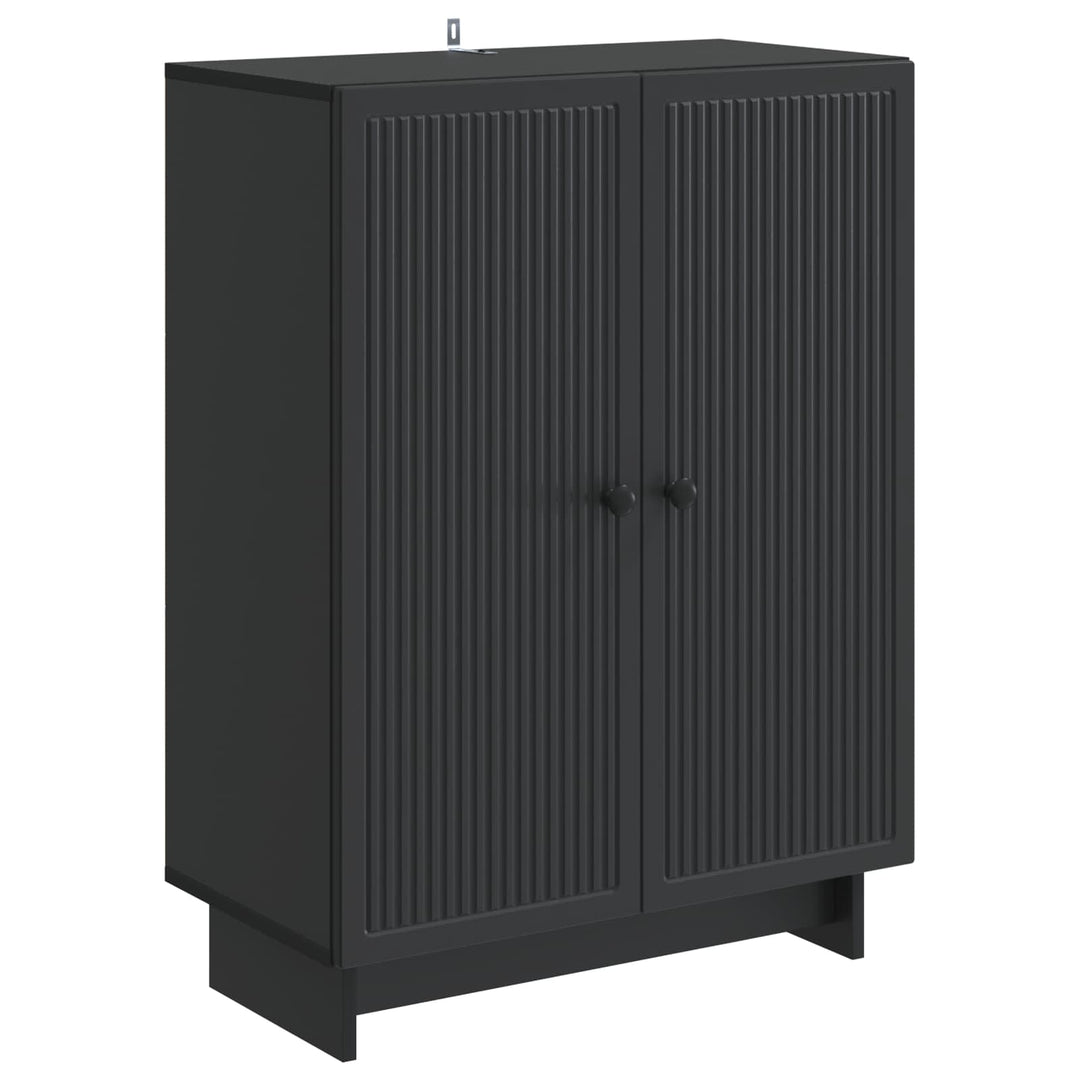 Sideboard Sort 66 x 34,5 x 90 cm Konstrueret træ