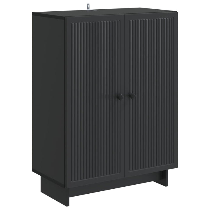Sideboard Sort 66 x 34,5 x 90 cm Konstrueret træ