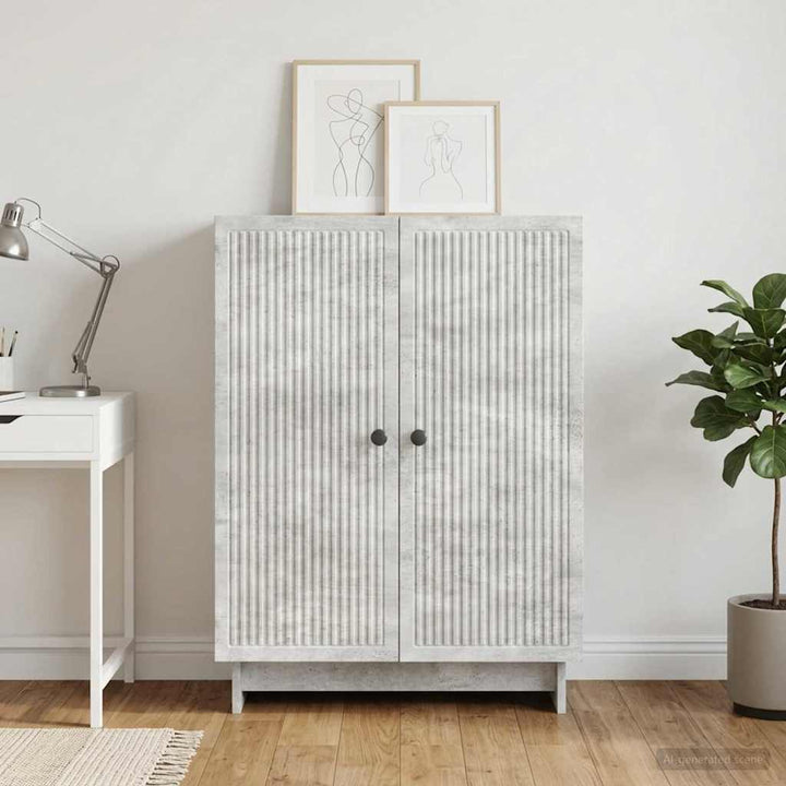 Sideboard Betongrå 66 x 34,5 x 90 cm Konstrueret træ