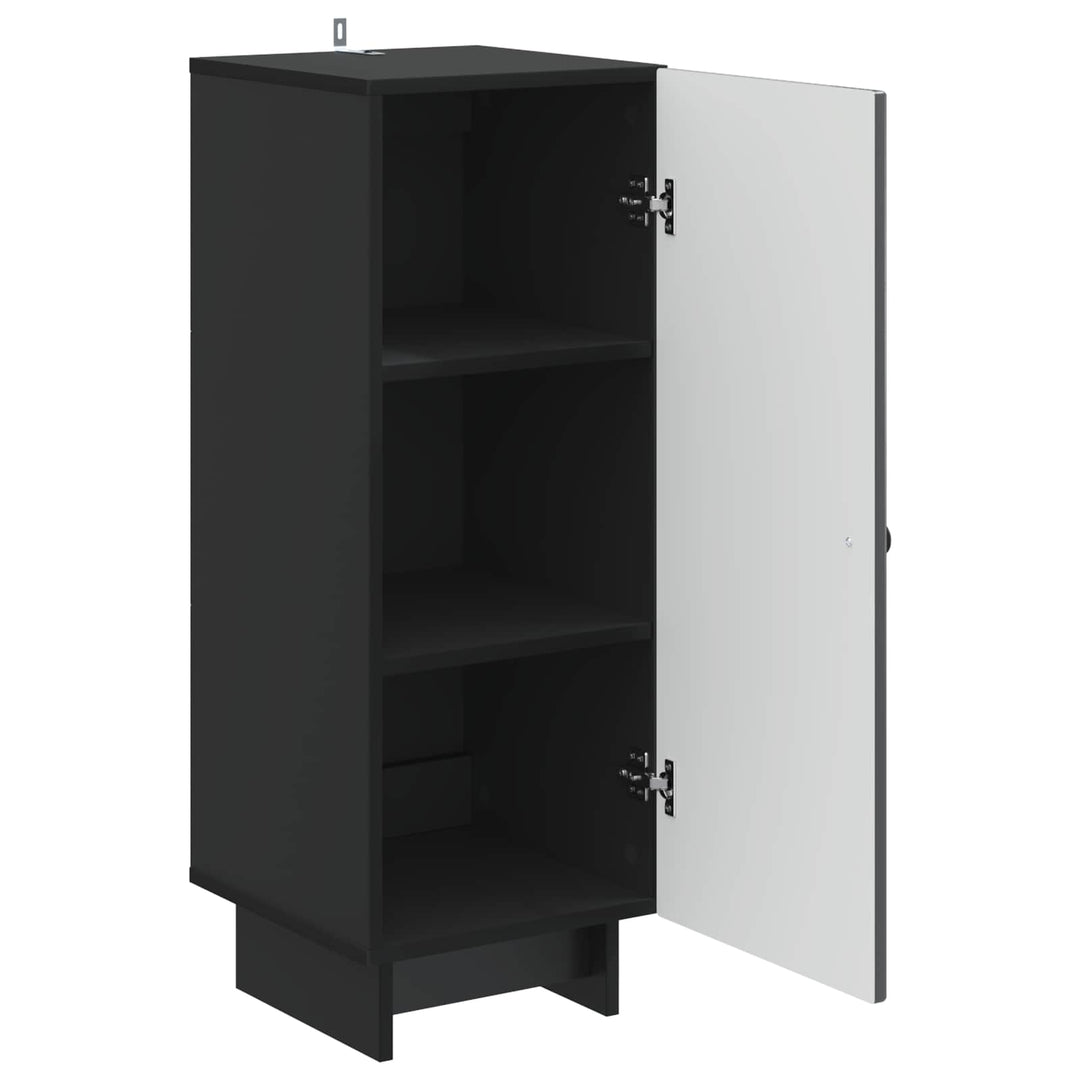 Sideboard Sort 33 x 34,5 x 90 cm Konstrueret træ