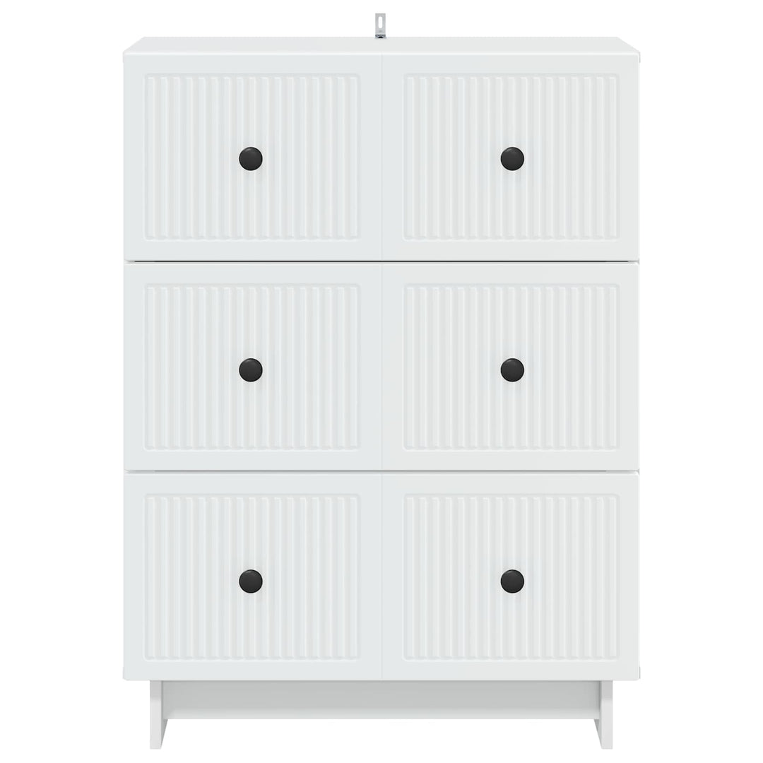 Skuffeskab Hvid 66 x 34,5 x 90 cm Konstrueret træ