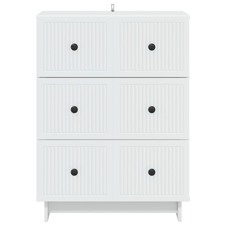 Skuffeskab Hvid 66 x 34,5 x 90 cm Konstrueret træ