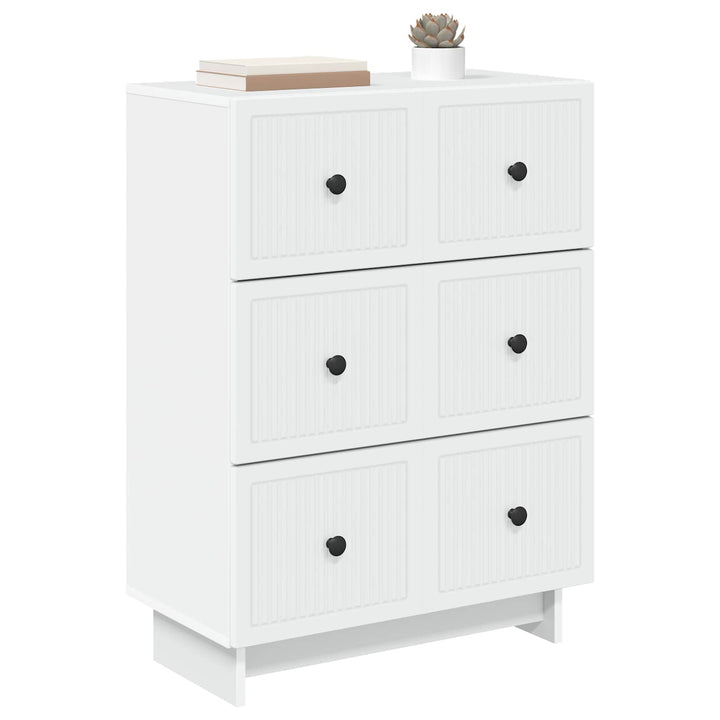 Skuffeskab Hvid 66 x 34,5 x 90 cm Konstrueret træ