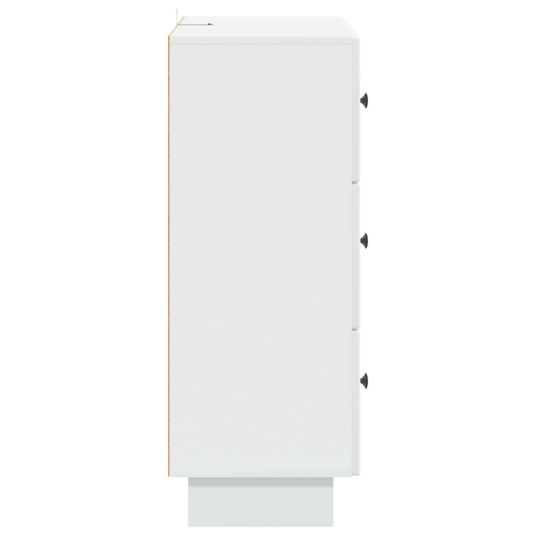 Skuffeskab Hvid 66 x 34,5 x 90 cm Konstrueret træ