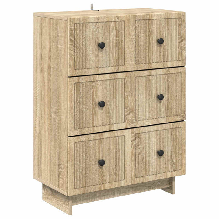 Skuffeskab 66 x 34,5 x 90 cm Konstrueret træ Sonoma-eg