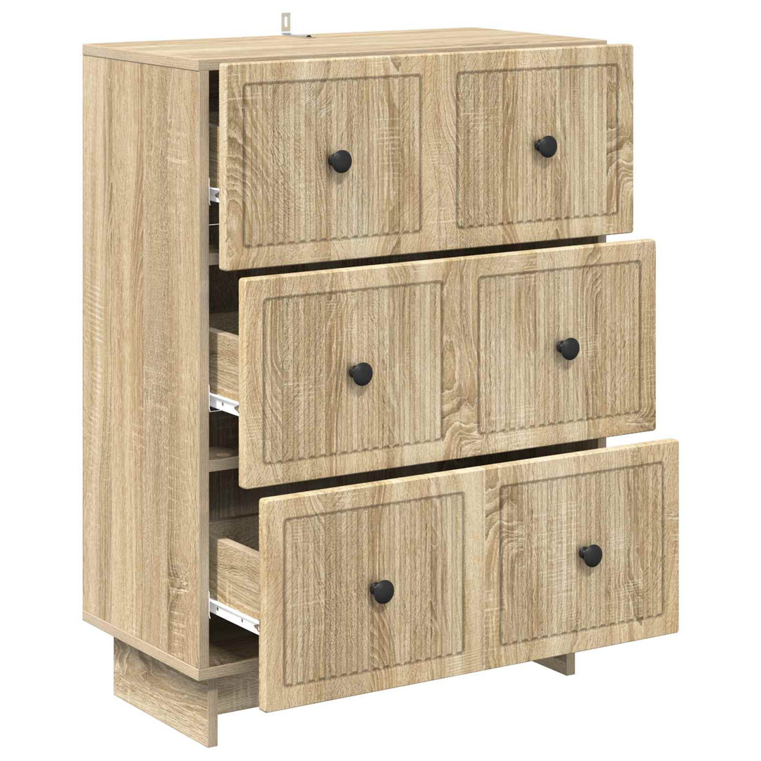 Skuffeskab 66 x 34,5 x 90 cm Konstrueret træ Sonoma-eg