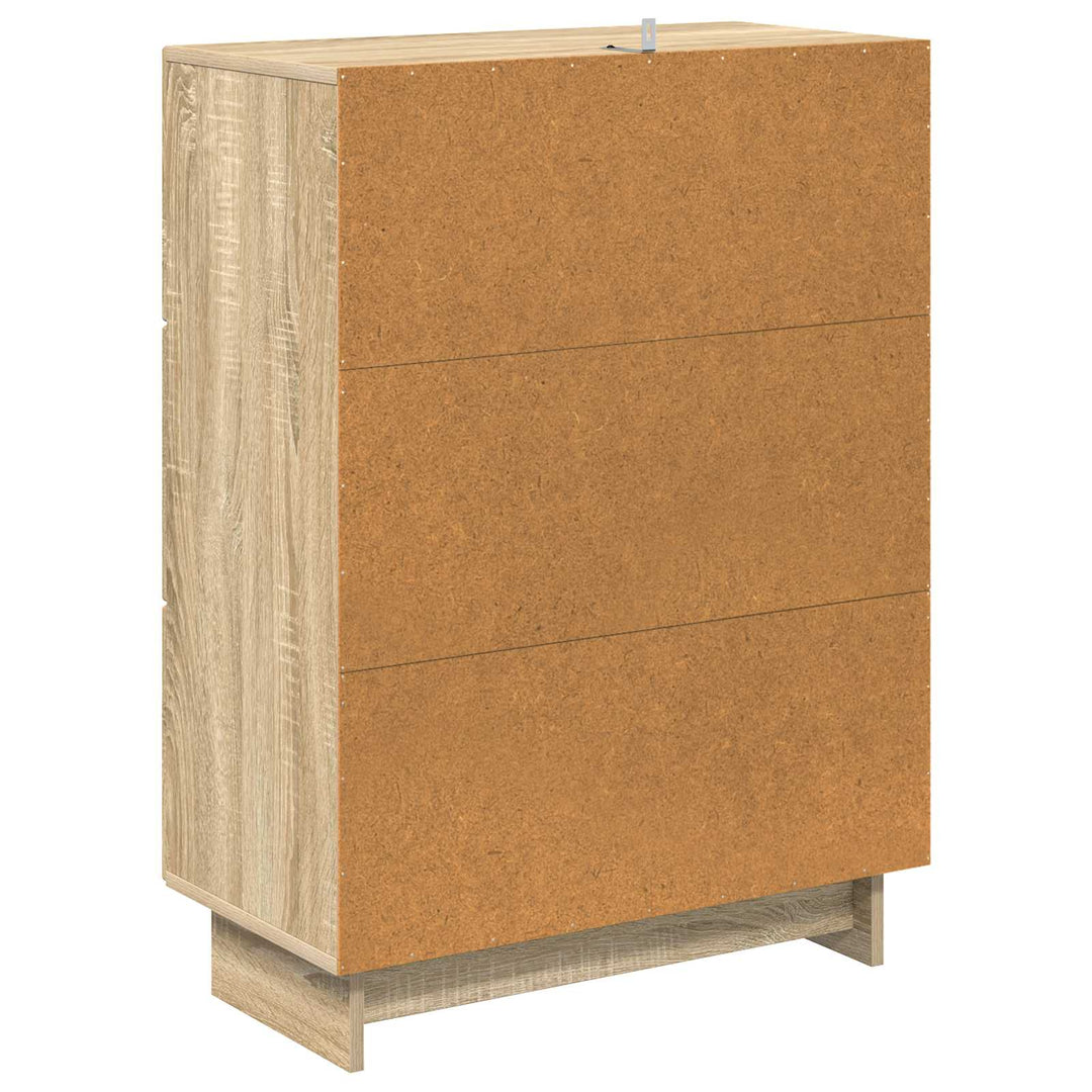 Skuffeskab 66 x 34,5 x 90 cm Konstrueret træ Sonoma-eg