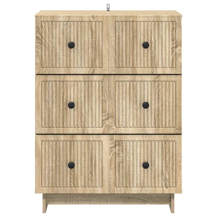 Skuffeskab 66 x 34,5 x 90 cm Konstrueret træ Sonoma-eg
