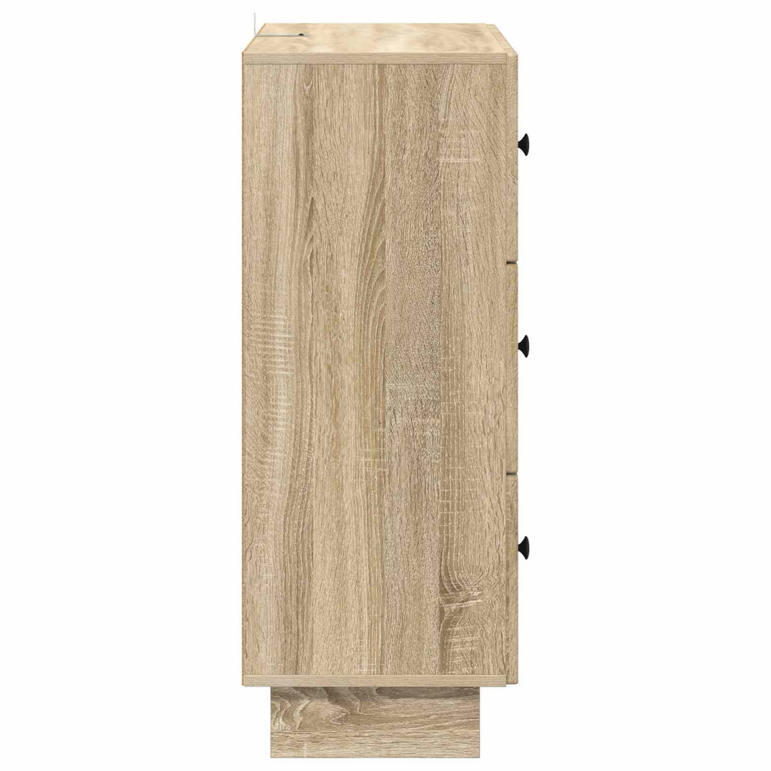 Skuffeskab 66 x 34,5 x 90 cm Konstrueret træ Sonoma-eg