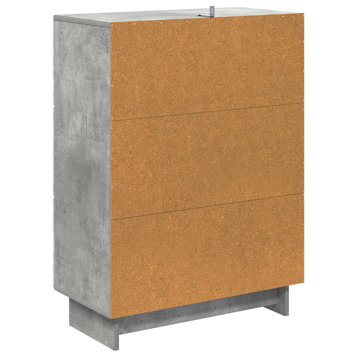 Skuffeskab Betongrå 66 x 34,5 x 90 cm Konstrueret træ