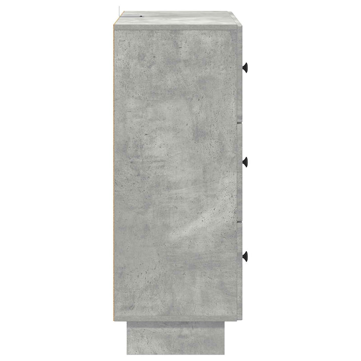 Skuffeskab Betongrå 66 x 34,5 x 90 cm Konstrueret træ