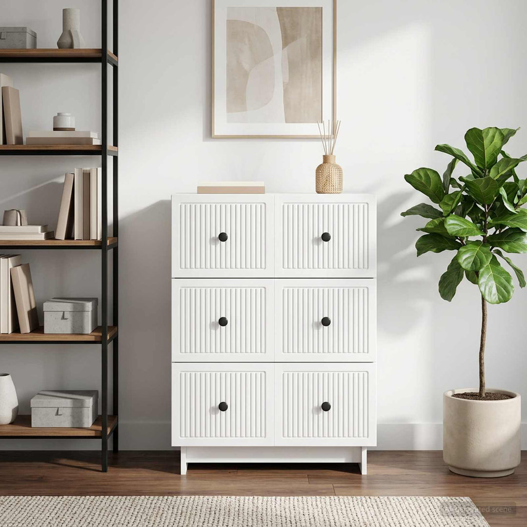 Skuffeskab Hvid højglans 66 x 34,5 x 90 cm Konstrueret træ