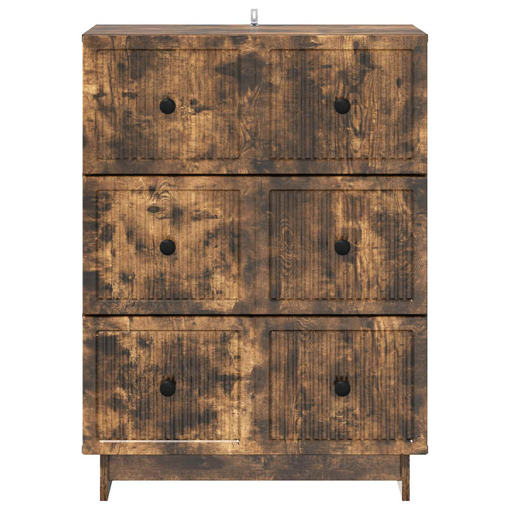 Skuffeskab 66 x 34,5 x 90 cm Konstrueret træ Røget eg