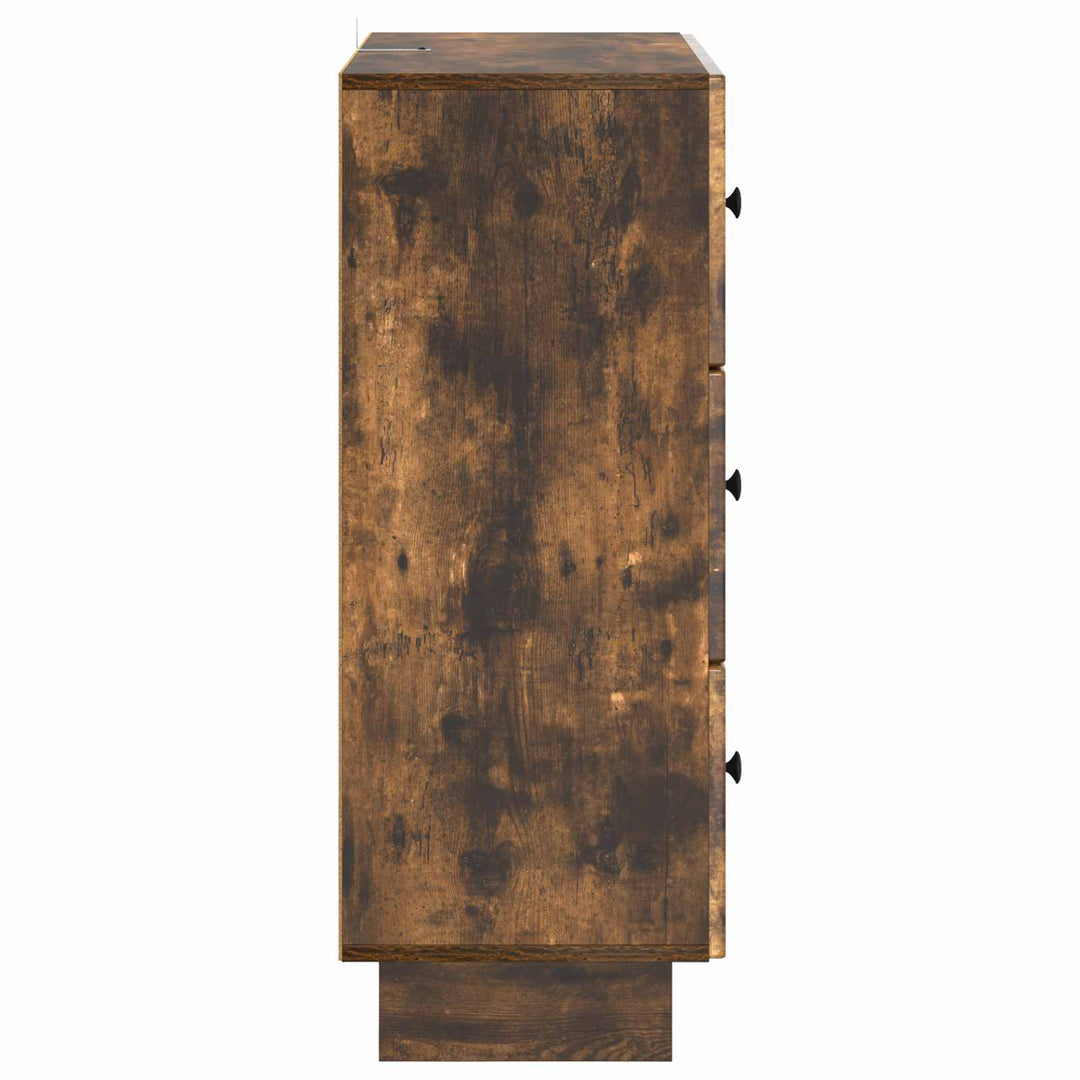 Skuffeskab 66 x 34,5 x 90 cm Konstrueret træ Røget eg
