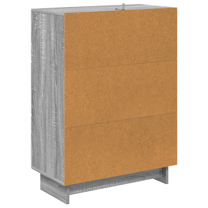 Skuffeskab 66 x 34,5 x 90 cm Konstrueret træ Grå sonoma-eg