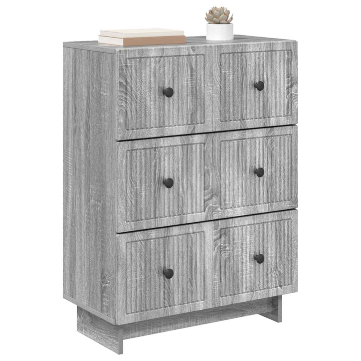 Skuffeskab 66 x 34,5 x 90 cm Konstrueret træ Grå sonoma-eg