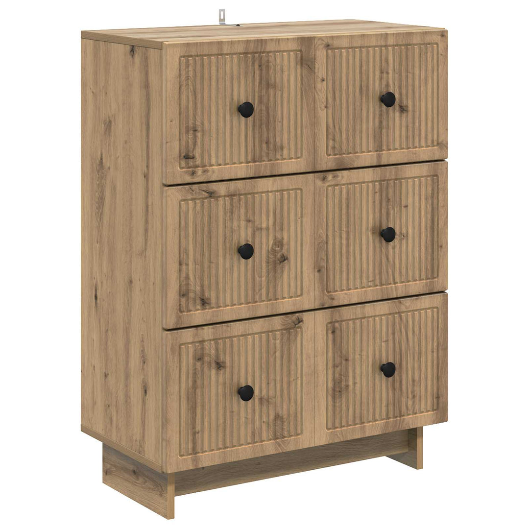Skuffeskab 66 x 34,5 x 90 cm Konstrueret træ Artisan-eg