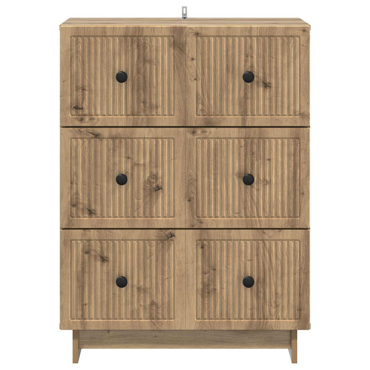 Skuffeskab 66 x 34,5 x 90 cm Konstrueret træ Artisan-eg