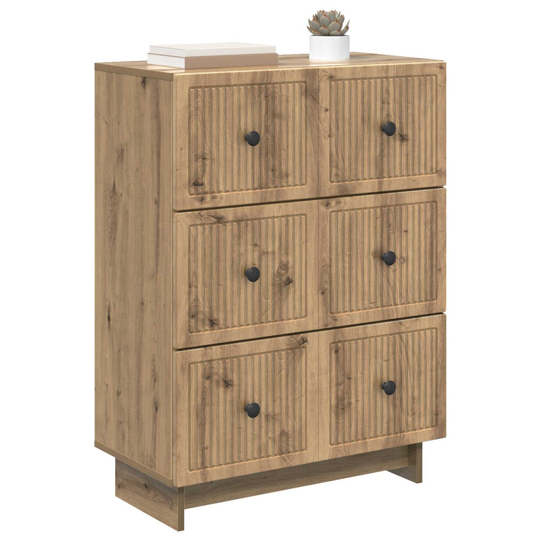 Skuffeskab 66 x 34,5 x 90 cm Konstrueret træ Artisan-eg