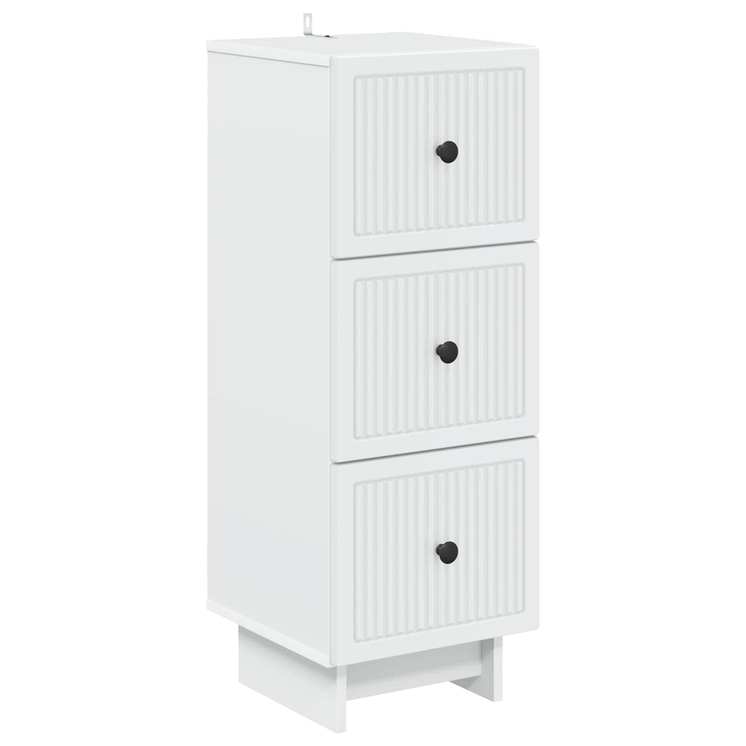 Skuffeskab Hvid 33 x 34,5 x 90 cm Konstrueret træ